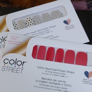 Color Street Polka Dot and Red Nail Strips